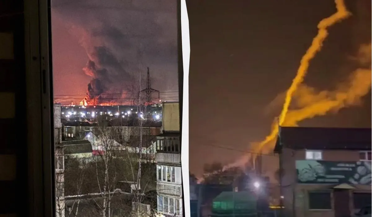 В сети появились фото и видео крупного пожара на Ярославском нефтеперерабатывающем заводе после ударов беспилотников. В Вологодской области на азотном комплексе сообщают о повреждении трубопровода с серной кислотой, несколько человек госпитализированы.