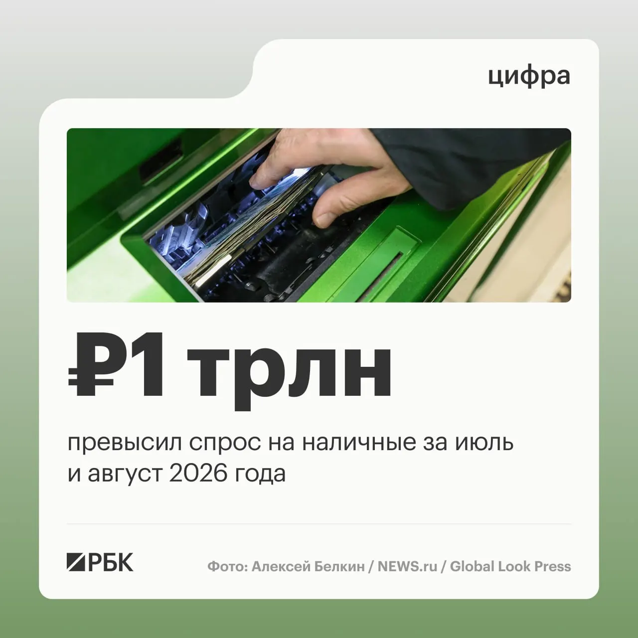 Объем наличных за год вырос примерно на 2,5 трлн руб.; пик спроса зафиксирован в апреле на уровне 678,7 млрд руб.; денежная масса продолжает расти.