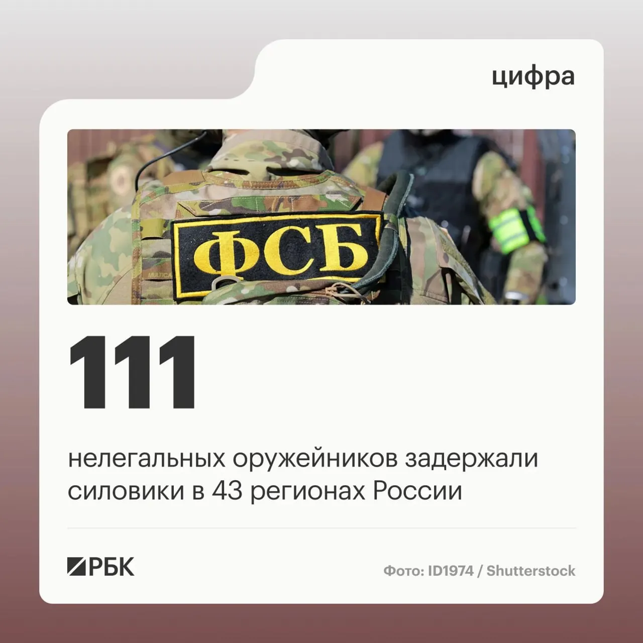 Задержаны 111 подозреваемых; прекращена деятельность 37 подпольных мастерских, занимающихся переделкой оружия.